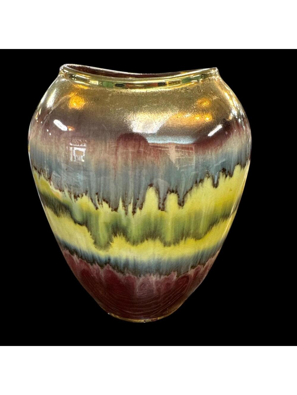 Vintage Mid Century West German Dripwate Vase by Kemak